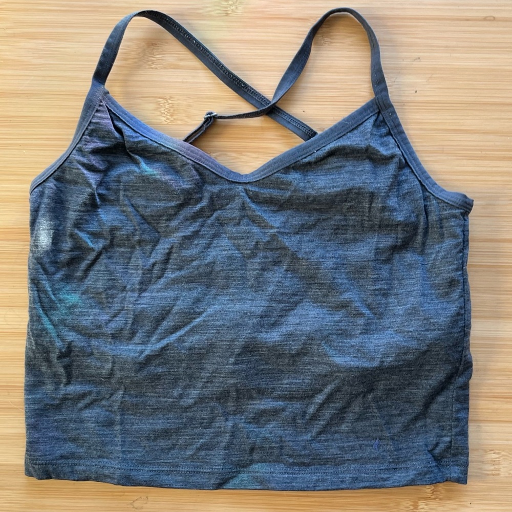 Ridge Merino Wool Bralette crop top dark gray size M (runs small, like S/M)
